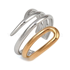 Anelli con polsino in acciaio inossidabile 304 per donna&nbsp;LS-RJEW-L133-03GP-01
