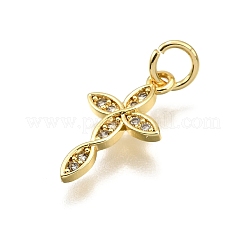 Ottone micro spianare pendenti zirconi&nbsp;KK-Z100-41G-03
