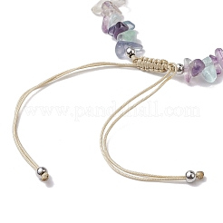 Fabrication de bracelets tressés en nylon avec des perles en fluorite naturelle&nbsp;AJEW-JB01296-08