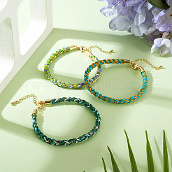 3 Stück 3 Farben 4 mm geflochtene Nylonschnur-Armbänder&nbsp;FIND-TA0009-49