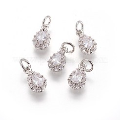 Breloques en laiton avec zircone cubique&nbsp;KK-E772-14B-P