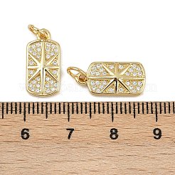 Ciondoli in ottone zirconi chiari micro pavé&nbsp;ZIRC-L076-055G-1