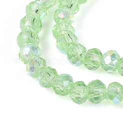 Brins de perles rondelles en verre transparent plaqué couleur AB&nbsp;EGLA-T029-2mm-10E