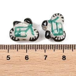 Perle di porcellana dipinte a mano&nbsp;PORC-A033-03
