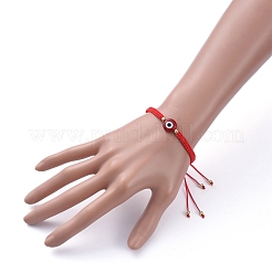 Bracelets de perles de nylon tressés réglables&nbsp;BJEW-JB05293
