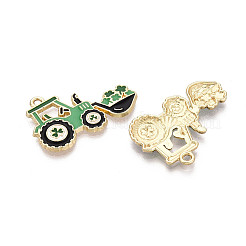 Pendentifs en émail d'alliage de saint patrick&nbsp;ENAM-T024-50A-G