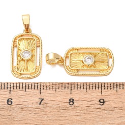 Pendentifs en laiton zircon cubique transparent&nbsp;CU-K002-06G