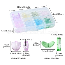 80 Stück 8 Stile sprühlackierte transparente Glasperlen&nbsp;GLAA-YW0001-89