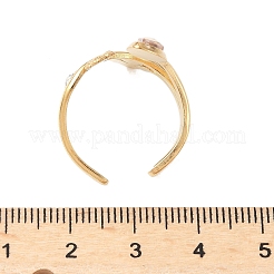Bagues de manchette en acier inoxydable 304 avec strass en verre&nbsp;RJEW-S626-08G
