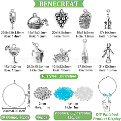 DIY Weinflasche Weinglas Charm Herstellungssets&nbsp;DIY-BC0005-34