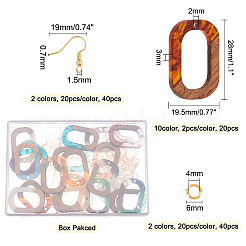 DIY baumeln Ohrring machen Kits&nbsp;RESI-OC0001-19