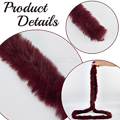 Rouleau de tissu chenille en fausse fourrure pour décoration d'arbre de Noël ou pour fabrication de couronnes et d'arcs&nbsp;FIND-WH20003-95B
