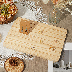 Rechteckiger Ohrring-Displaykartenständer aus Holz&nbsp;ODIS-WH20008-07B