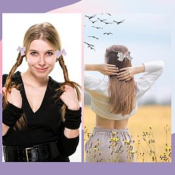 20 Stück 10 Farben Blumen-/Tartanmuster Stoffschleife für Kostümschmuck&nbsp;FIND-GF0004-73