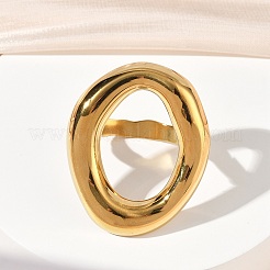 Anillos abiertos ajustables de acero inoxidable 304 para mujer&nbsp;RJEW-Z122-03G-03