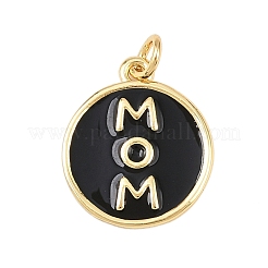 Pendentifs en laiton et émail pour la fête des mères&nbsp;KK-L251-02G-C