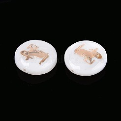 Natürlichen Süßwasser-Muschelperlen&nbsp;SHEL-N037-02H-G