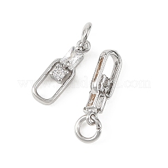 Shegrace Messing-Anhänger mit Mikropavé-Fassung aus klaren Zirkonia&nbsp;XGRQ4N378-726P