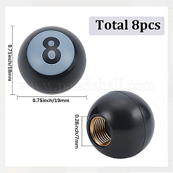 8 pz n. 8 tappi per valvole di pneumatici in plastica a forma di palla da biliardo&nbsp;FIND-SP0005-37