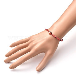 Bracelet réglable en perles de rocaille rondes en verre&nbsp;BJEW-JB06645