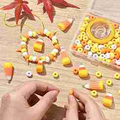 DIY-Fass-Kunststoffperlen und Harz-Candy-Corn-Anhänger-Sets&nbsp;DIY-YW0011-81