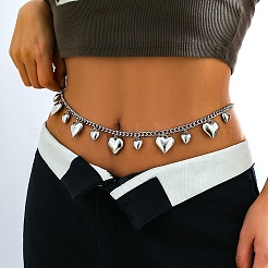 Chaîne de ventre torsadée en alliage avec pompon en forme de cœur pour femme&nbsp;FS-WG9C50D-02