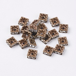 Messing Strass Zwischen perlen&nbsp;RB-A013-8x8-01AB-NF