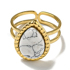 Anillos de puño abiertos de acero inoxidable 304 con revestimiento iónico (IP)&nbsp;RJEW-C079-15G