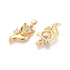 Pendentifs en laiton zircon cubique transparent&nbsp;KK-T074-116G