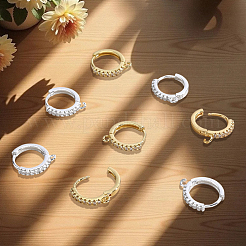 6 paire de boucles d'oreilles créoles en laiton&nbsp;KK-BBC0027-51A