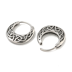 Orecchini a cerchio in acciaio chirurgico inossidabile 316&nbsp;EJEW-D096-10E-AS