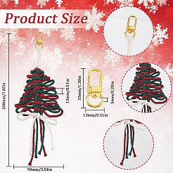 Kits de fabrication de porte-clés en coton tissé fait main pour sapin de Noël&nbsp;DIY-SC0028-13B