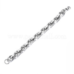 Anlaufgeschütztes 201 Edelstahl-Kettenarmband für Männer und Frauen&nbsp;BJEW-S057-67