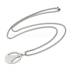 Colliers avec pendentif en acier inoxydable 201&nbsp;NJEW-K283-01P