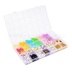 1789pcs artesanía y enchapado y cuentas acrílicas opacas y pintadas con aerosol&nbsp;DIY-YW0002-79