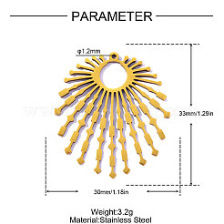 Anhänger aus Edelstahl 304&nbsp;STAS-OY016-90G