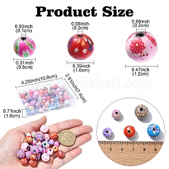60pcs 3 Arten handgemachte Polymer-Ton-Perlen&nbsp;FIND-YW0004-69
