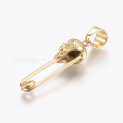 304 Edelstahl Anhänger Strassfassung&nbsp;STAS-H450-44G