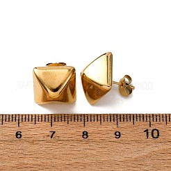 Orecchini a bottone in acciaio inossidabile 304&nbsp;EJEW-D331-01G