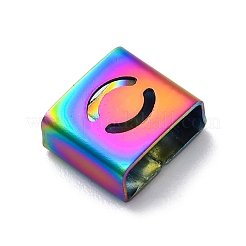Placcatura ionica (ip) 304 acciaio inossidabile quadrato charms scorrevoli&nbsp;STAS-L132-26O-M