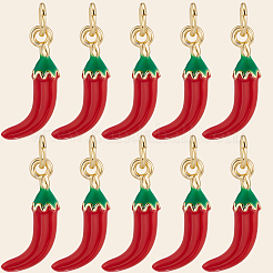 10 pièces pendentifs en laiton émaillé&nbsp;KK-BBC0019-48B