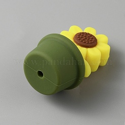 Perles de silicone de tournesol&nbsp;SIL-WH0008-40G