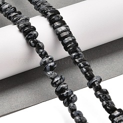 Naturschneeflocke Obsidian Perlen Stränge&nbsp;G-Q167-B22-01
