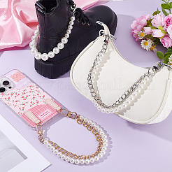 3 stücke 3 arten zink-legierung abs imitation perle strap ketten&nbsp;PURS-GA0001-02