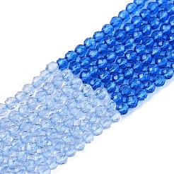 Abalorios de vidrio transparente hebras&nbsp;GLAA-N074-01A-12