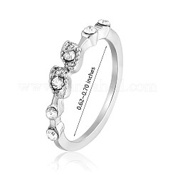 15 x 15 Kristall-Strass-Träne & Pferdeauge & Blatt-Fingerringe&nbsp;JR938A
