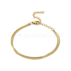 Mehrreihige Armbänder aus 304 Edelstahl&nbsp;BJEW-C110-02G