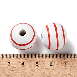 Perles européennes en bois imprimées&nbsp;WOOD-Z002-13B