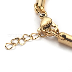 Pulseras de cadena de serpiente redondas de acero inoxidable 304 con revestimiento iónico (IP)&nbsp;BJEW-O186-08C-G