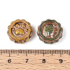 Picasso-Backfarbe und mit Goldmetall durchzogene Glasperlen&nbsp;DGLA-T004-57M
